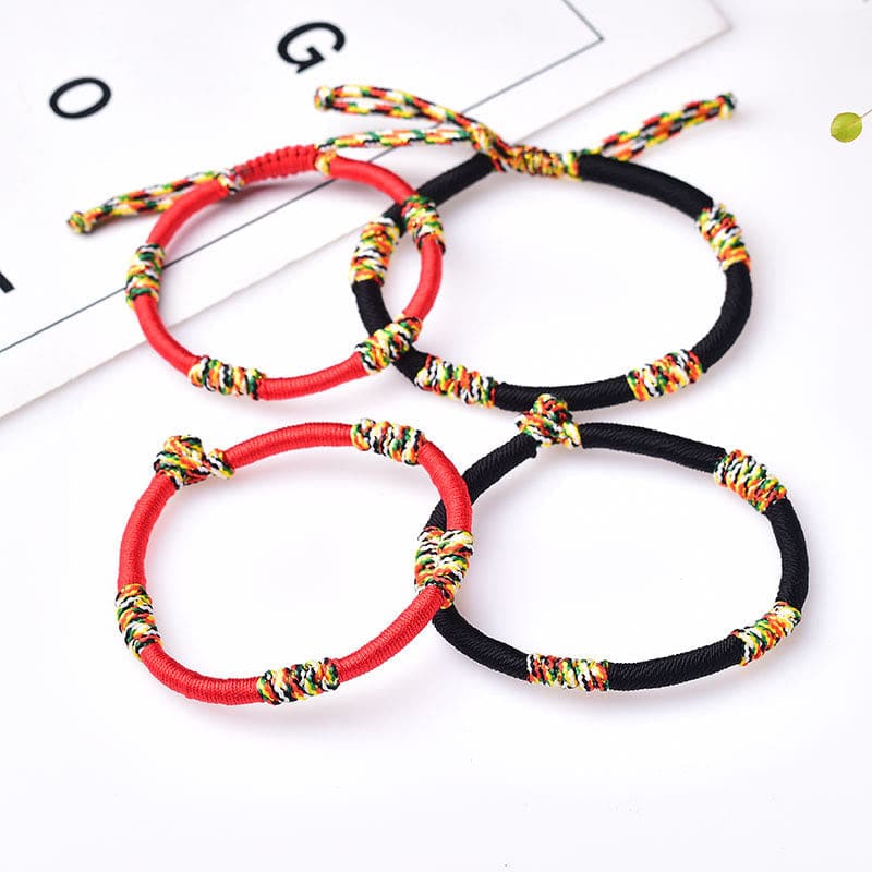 Buddha Light Tibetan Handmade Colorful King Kong Knot Lucky Protection Braid String Bracelet - Zen Person Shop