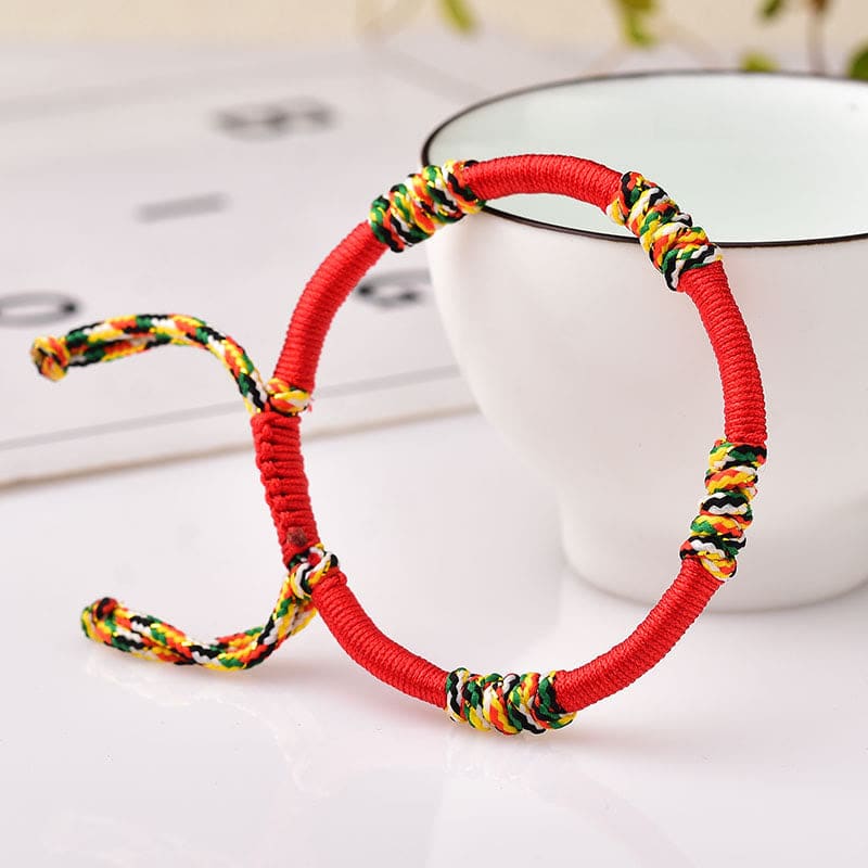 Buddha Light Tibetan Handmade Colorful King Kong Knot Lucky Protection Braid String Bracelet - Zen Person Shop